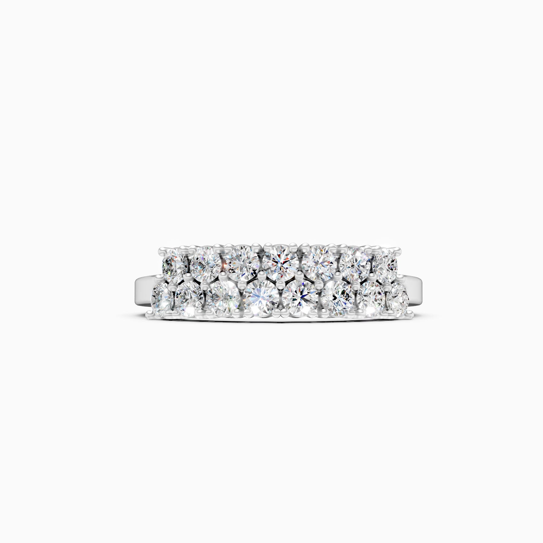Two Row Lab Grown Diamond Anniversary Ring